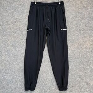 Legend Nylon Pants Mens large Lightweight Breathable‎ Drawstring Athletic Black